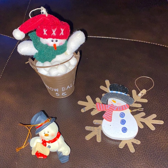 Other - Snowman Christmas tree ornaments- set of three